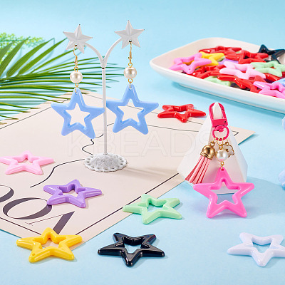 40Pcs Opaque Acrylic Pendants MACR-TA0002-84-1