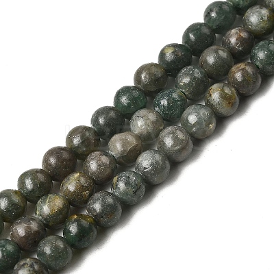 Natural Green Apatite Beads Strands G-K350-C04-6mm-1