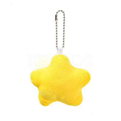 Cute Star Plush Pendant Decoration LS-AJEW-U004-01-1