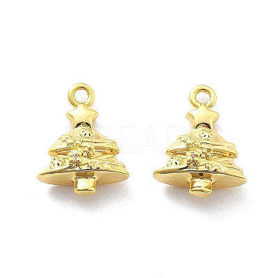 Brass Micro Pave Cubic Zirconia Pendants KK-U049-02G-1