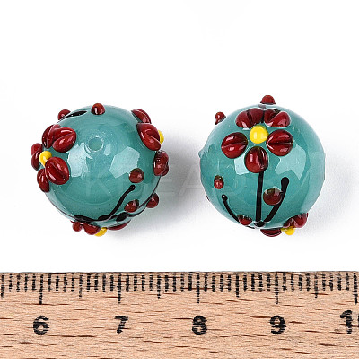 Handmade Lampwork Enamel Beads LAMP-T023-23C-1