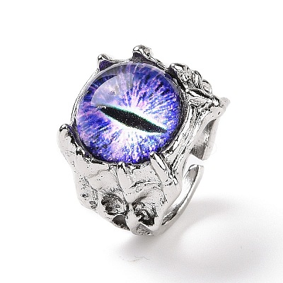 Dragon Eye Glass Wide Band Rings for Men LS-RJEW-E017-01AS-03-1