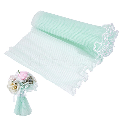 4M Polyester Pleated Lace Trim OCOR-WH0088-24A-1