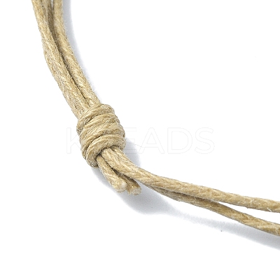 Adjustable Waxed Cotton Cord Bracelet Making AJEW-JB01194-1