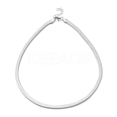 Non-Tarnish Unisex 304 Stainless Steel Herringbone Chain Necklaces LS-NJEW-O119-01B-P-1