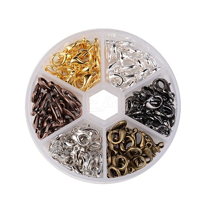 240Pcs 6 Colors Zinc Alloy Lobster Claw Clasps Jewelry Making Findings FIND-TA0003-10-1