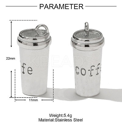 304 Stainless Steel Pendants STAS-OY001-30P-1