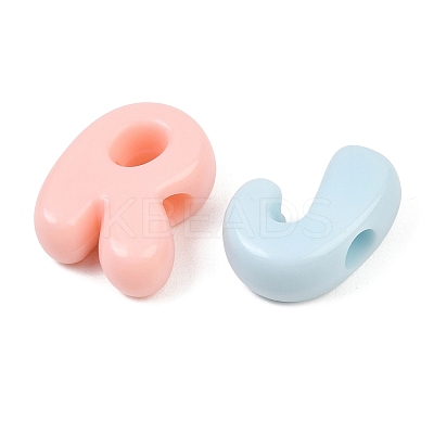Opaque Acrylic European Beads AC-CBAE09B-06-1