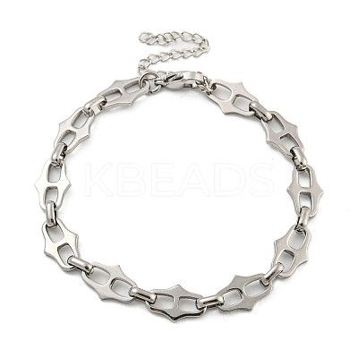 Non-Tarnish 304 Stainless Steel Link Chains Bracelets for Men & Women LS-BJEW-D042-12P-1