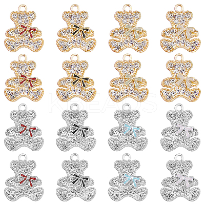 12pcs 6 style Alloy Enamel Pendants ENAM-HY0001-19-1