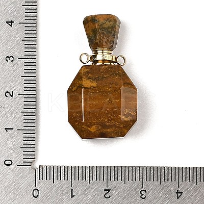 Natural Ocean Jasper Perfume Bottle Pendants G-P554-G02-1