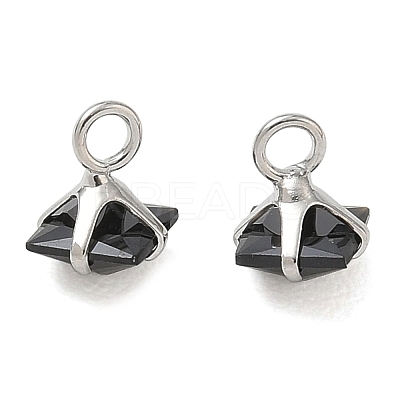 Brass Pave Cubic Zirconia Charms CU-CBABEB3-05P-1