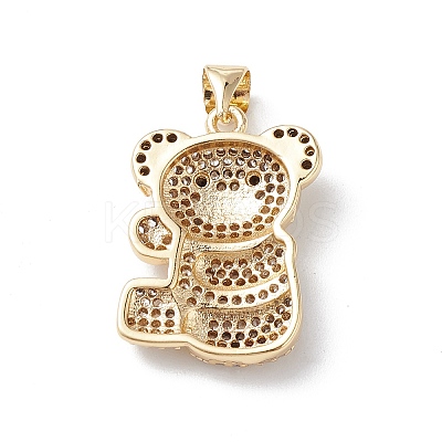 Brass Micro Pave Cubic Zirconia Pendants KK-M240-19-1