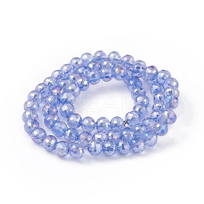 Transparent Electroplate Glass Beads Strands EGLA-F151-AB06-1