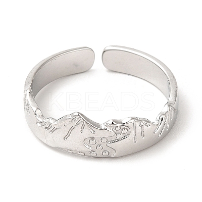 Non-Tarnish 201 Stainless Steel Open Cuff Ring RJEW-E063-41P-1