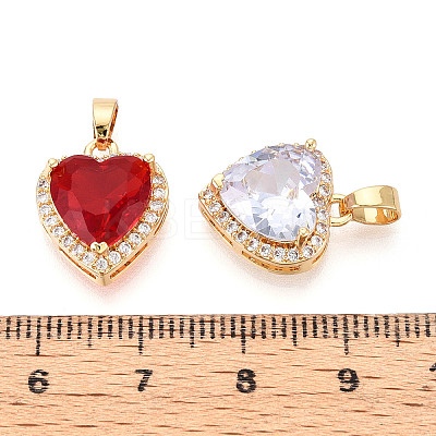 Brass Micro Pave Cubic Zirconia Pendants KK-N272-02G-M-1