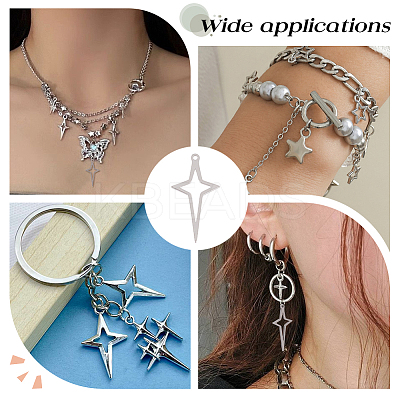 50Pcs 304 Stainless Steel Pendants STAS-HY0001-50-1