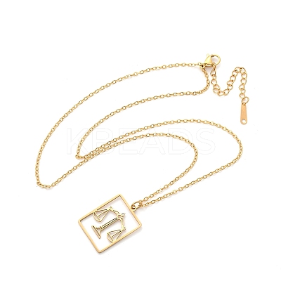 304 Stainless Steel Necklace NJEW-D330-01G-07-1