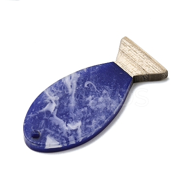 Whitewood with Resin Pendants WOOD-G025-03-1