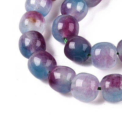 Dyed Natural White Jade Beads Strands G-T138-D20-1