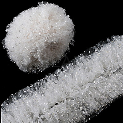 3 Yards Polyester Pleated Lace Trim OCOR-GF0003-99A-02-1