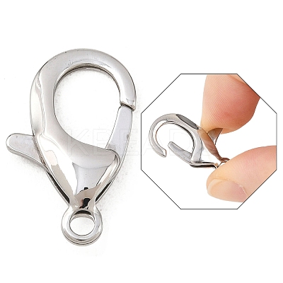 Tarnish Resistant 304 Stainless Steel Lobster Claw Clasps STAS-AB25-1