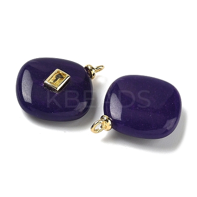 Dyed Natural White Jade Pendants G-H328-06G-A14-1