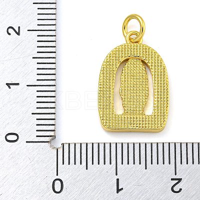 Real 18K Gold Plated Brass Pendants with Shell and Jump Rings KK-D534-04G-03-1