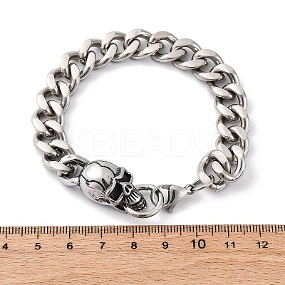 201 Stainless Steel Curb Chain Bracelets BJEW-B078-157P-1