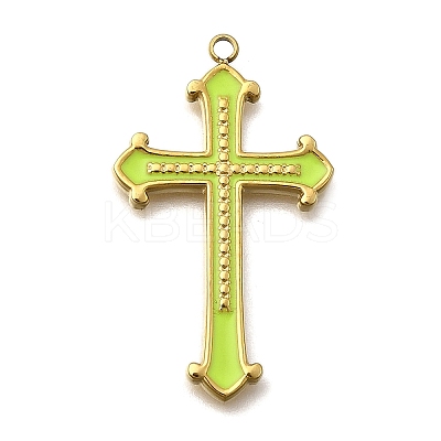 304 Stainless Steel Enamel Pendants STAS-Z161-04G-1