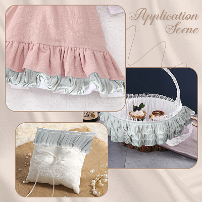 5M Double Layer Polyester Pleated Lace Ribbon OCOR-CY0001-41B-1