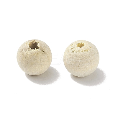 (Defective Closeout Sale: Spotted) Unfinished Natural Wood Beads WOOD-XCP0001-57-1