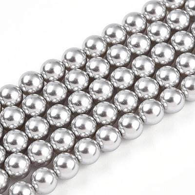 Baking Paint Pearlized Glass Pearl Bead Strands HY-N002-5mm-A03-1