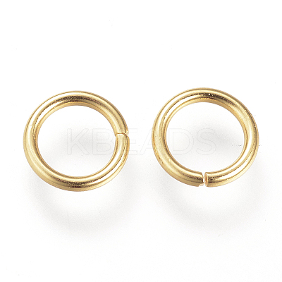 304 Stainless Steel Open Jump Rings X-STAS-Q186-02G-8x1.2-1