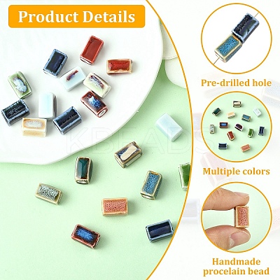 20Pcs Handmade Porcelain Beads PORC-YW0001-67-1