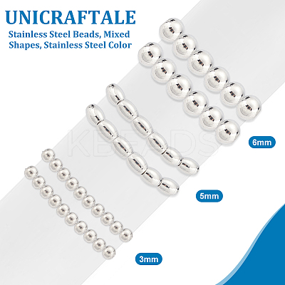 304 Stainless Steel Beads STAS-UN0005-83P-1