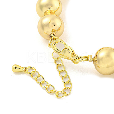 Rack Plating Round Brass & ABS Imitation Pearl Beaded Bracelets BJEW-P322-15G-1