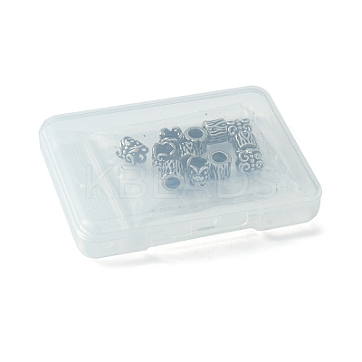 12Pcs 2 Style 304 Stainless Steel European Beads STAS-UN0046-47-1