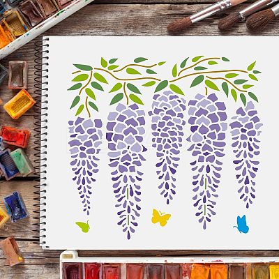 Plastic Reusable Drawing Painting Stencils Templates DIY-WH0172-481-1