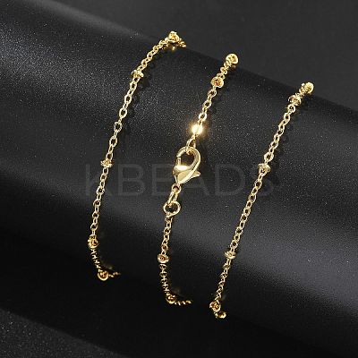 2mm Rack Plating Brass Satellite Chain Necklaces for Women Men MAK-L044-11G-1