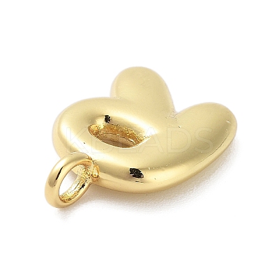 Rack Plating Brass Balloon Letter Pendants KK-C050-01G-R-1