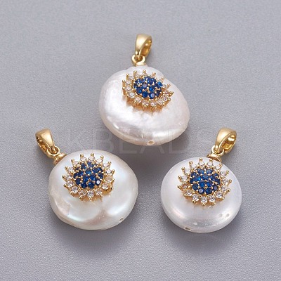 Natural Cultured Freshwater Pearl Pendants KK-L187-02A-1
