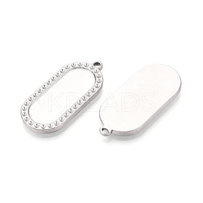 304 Stainless Steel Pendant Cabochon Settings STAS-T067-20P-1