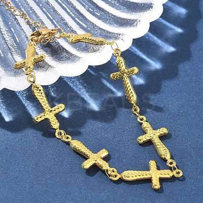 201 Stainless Steel Link Bracelets for Women BJEW-Z103-01G-02-1