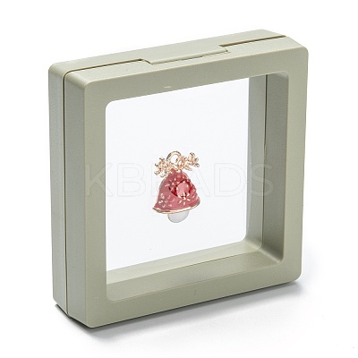Square Transparent PE Thin Film Suspension Jewelry Display Box CON-D009-01B-02-1