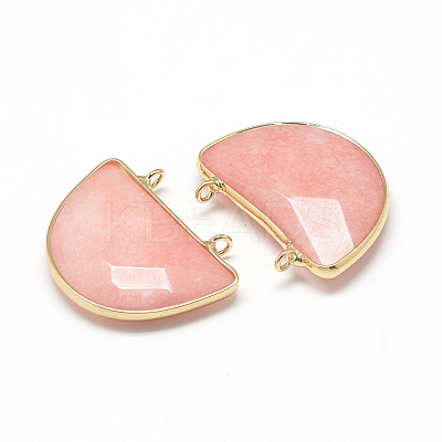 Natural & Synthetic Mixed Stone Semi Circle Pendants G-Q972-M-1