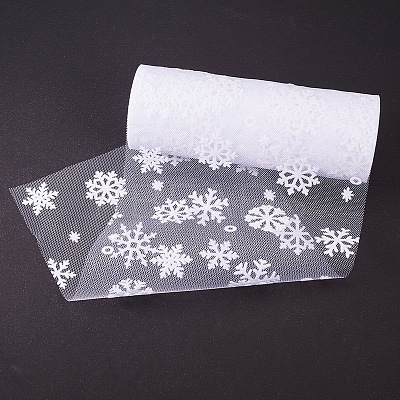 Snowflake Deco Mesh Ribbons LS-OCOR-P010-G01-1