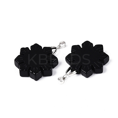 Natural Obsidian Pendants G-T144-12K-1