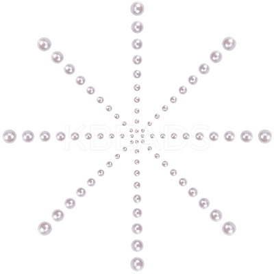 ABS Plastic Imitation Pearl Cabochons SACR-PH0007-09-1