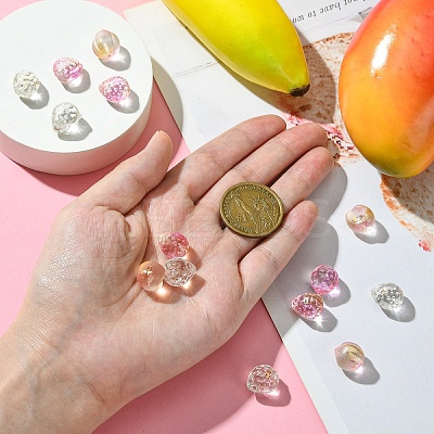 15Pcs 3 Styles Transparent Glass Beads GLAA-YW0003-69-1